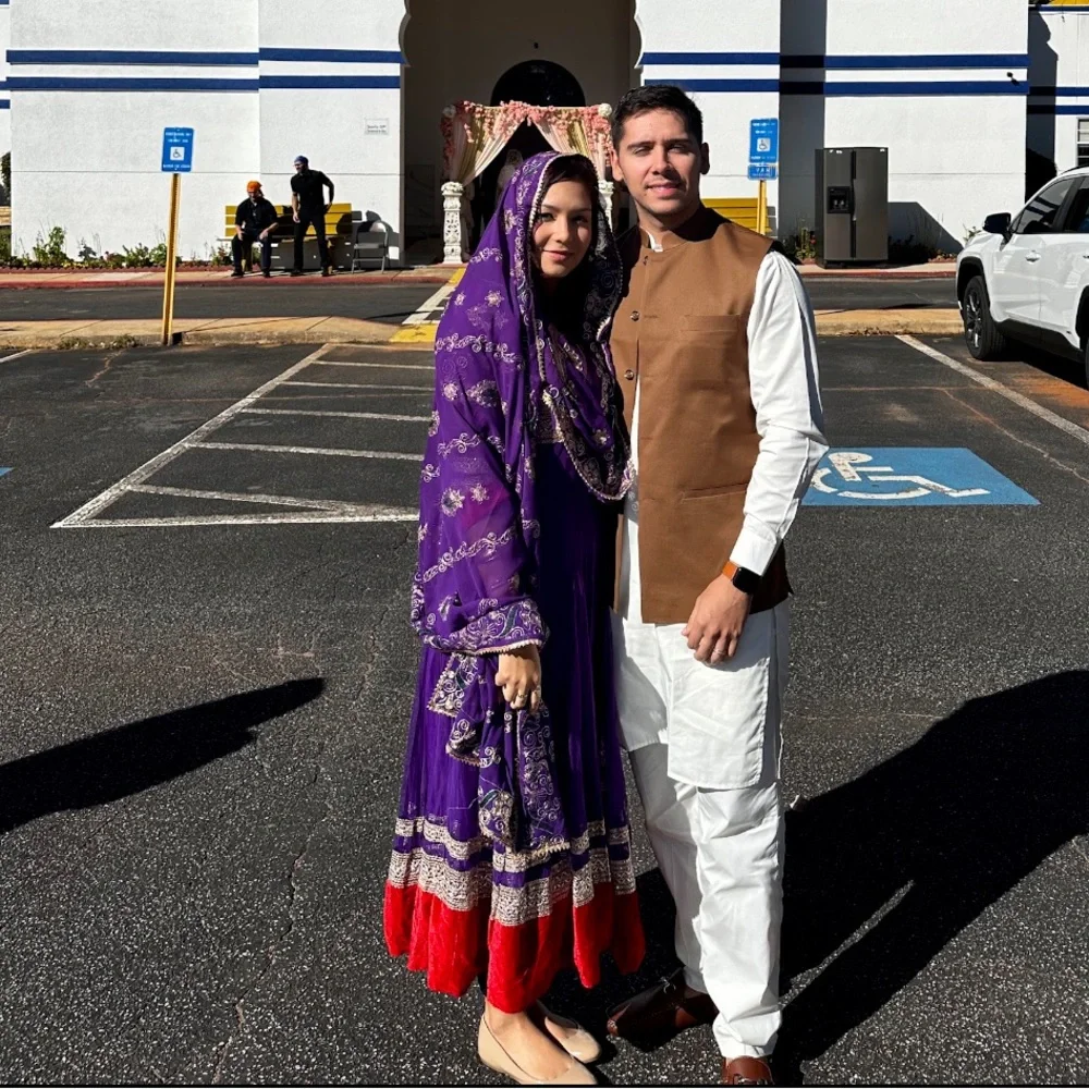 Ethnic Indian Wear Purple and Red Maxi Dress - Picture 14 of 15